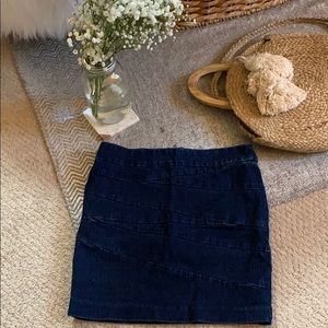 Blank NYC Bandage Denim Mini Skirt